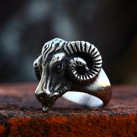 304 Stainless Steel Finger Ring Sheep polished vintage & for man US Ring Sold By PC