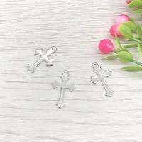 Stainless Steel Cross Pendants, 304 Stainless Steel, DIY, original color, 18x11.60mm, Sold By PC