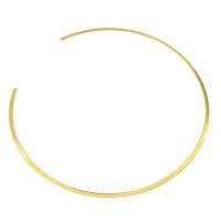 Brass Necklace, gold color plated, fashion jewelry & DIY & open, golden, 149x147x1mm, Inner Diameter:Approx 142mm, Sold By PC