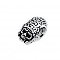 Zinc Alloy Jewelry Beads Skull antique silver color plated vintage & DIY nickel lead & cadmium free Approx Sold By Bag