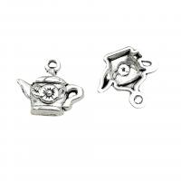 Zinc Alloy Pendants teapot antique silver color plated vintage & DIY nickel lead & cadmium free Approx Sold By Bag