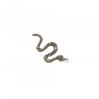 Zinc Alloy Animal Pendants Snake antique silver color plated vintage & DIY nickel lead & cadmium free Approx Sold By Bag
