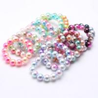 Enfants bracelet, perle de plastique, bijoux de mode, plus de couleurs à choisir, 12mm, Longueur:Environ 6.29 pouce, Vendu par PC