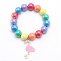 Children Bracelet & Bangle Acrylic with Zinc Alloy fashion jewelry multi-colored 12mm Length Approx 7.08 Inch Sold By PC