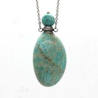 Gemstone Pendants Jewelry ​Amazonite​ with 304 Stainless Steel fashion jewelry & Unisex Sold By PC