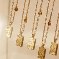 Brass náhrdelník, Mosaz, s 2inch extender řetězce, barva pozlacený, souhvězdí šperky & různé designy pro výběr & pro ženy, zlatý, nikl, olovo a kadmium zdarma, Délka Cca 18 inch, Prodáno By PC