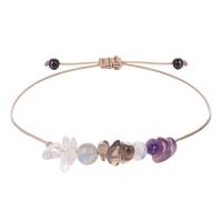 Gemstone Bracelets, Wax Cord, with Gemstone, 12 Signs of the Zodiac, adjustable & for woman, Length:Approx 15-30 cm, Sold By PC