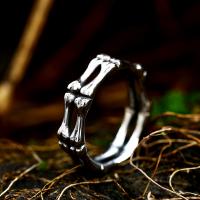 Палец кольцо из нержавеющей стали, титан, Скелет, Винтаж & разный размер для выбора & Мужский, размер:7-13, продается PC