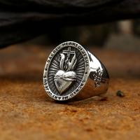Aço inoxidável 304 anel, polido, Vintage & tamanho diferente para a escolha & para o homem, tamanho:7-13, vendido por PC