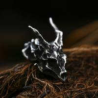 Stainless Steel Animal Pendants, 316L Stainless Steel, Dragon, polished, vintage & DIY, 29.10x41.60mm, Sold By PC