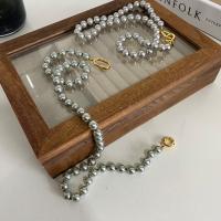 Pullover Kette Halskette, Kunststoff Perlen, mit Messing, goldfarben plattiert, Modeschmuck & für Frau, keine, Länge:ca. 50 cm, verkauft von PC
