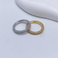 Ring Finger mosiądz, Powlekane, biżuteria moda & różnej wielkości do wyboru & dla kobiety & z kamieniem, dostępnych więcej kolorów, bez zawartości niklu, ołowiu i kadmu, sprzedane przez PC