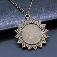 Zinc Alloy Pendant Cabochon Setting Sun plated vintage & DIY nickel lead & cadmium free 25mm Sold By PC