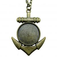 Zinc Alloy Pendant Cabochon Setting antique bronze color plated vintage & DIY nickel lead & cadmium free 20mm Sold By PC
