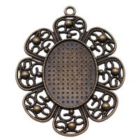Tibetan Style Pendant Cabochon Setting, antique bronze color plated, vintage & DIY, nickel, lead & cadmium free, 22x30mm, Sold By PC