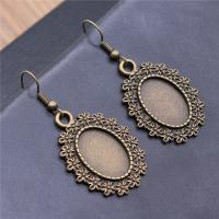 Zinc Alloy Earring Drop Component plated vintage & DIY nickel lead & cadmium free Sold By Pair