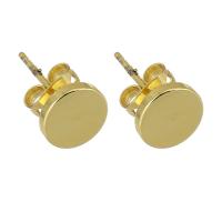 Brass Stud Earring, gold color plated, fashion jewelry & for woman, nickel, lead & cadmium free, 8*8*15mm, Sold By Pair