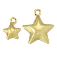 Brass Jewelry Pendants Star gold color plated fashion jewelry & DIY nickel lead & cadmium free Approx 2mm Sold By PC