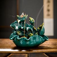 Backflow Incense Burner, Porcelain, handmade, for home and office & durable, 153x130x135mm, Sold By PC