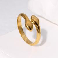 Rustfrit stål fingre Ringe, 304 rustfrit stål, Snake, forgyldt, mode smykker & for kvinde, flere farver til valg, Solgt af PC