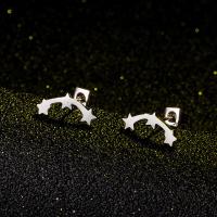 Stainless Steel Stud Earrings 304 Stainless Steel Star fashion jewelry & for woman Sold By Pair