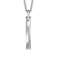 Stainless Steel Jewelry Necklace, 304 Stainless Steel, polished, fashion jewelry & different styles for choice & for man, original color, 5x35mm, Length:Approx 23.62 Inch, Sold By PC