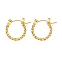 Acier inoxydable Levier Retour Earring, Acier inoxydable 304, bijoux de mode & pour femme, doré, 14.50x15mm, Vendu par paire