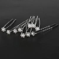 Hair Stick Zinc Alloy with Plastic Pearl & for woman & with rhinestone nickel lead & cadmium free Sold By Bag