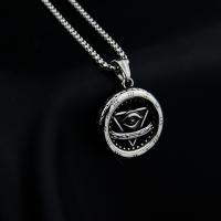 Stainless Steel Jewelry Necklace Titanium Steel Round & Unisex silver color Sold By PC