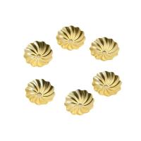 Brass Χάντρα Cap, Ορείχαλκος, Λουλούδι, DIY, 9x0.25mm, Sold Με PC