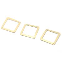 Mässing Smycken Hängen, Square, DIY & dubbel-håls & ihålig, 35x0.60mm, Hål:Ca 1.8mm, Säljs av PC