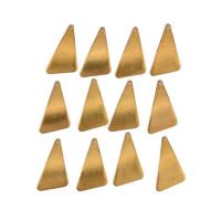Monili d'ottone Ciondoli, ottone, Triangolo, DIY, 20x13x0.50mm, Foro:Appross. 1.3mm, Venduto da PC