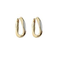 Messing Spring hoop oorbellen, 18K vergulde, mode sieraden & voor vrouw & glazuur, gouden, nikkel, lood en cadmium vrij, 22x12mm, Verkocht door pair