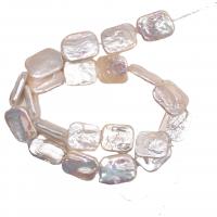 Cultured Baroque Freshwater Pearl Beads, Rectangle, DIY, white, 13x17mm, Sold Per Approx 36 cm Strand