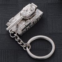 Tibetan Style Key Clasp, Tank, silver color plated, for man, nickel, lead & cadmium free, 12cm,6.5*2cm, Sold By PC
