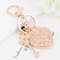 Zinc Alloy Key Clasp with Cats Eye Unisex & with rhinestone nickel lead & cadmium free 12.5cm 5*4cm Sold By PC