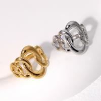 Edelstahl Ringe, 304 Edelstahl, plattiert, Modeschmuck & für Frau, keine, 17.4mm, verkauft von PC