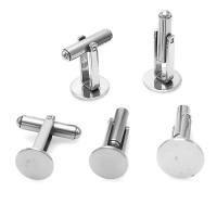 Cufflinks Findings, 304 Stainless Steel, DIY & machine polishing & different size for choice, original color, Sold By PC