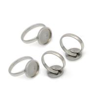 Stainless Steel Cabochon Setting, 304 Stainless Steel, polished, DIY & different size for choice, 100PCs/Lot, Sold By Lot