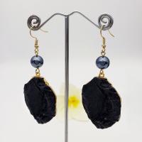 Zinklegierung Ohrringe, mit Harz & Kunststoff Perlen, plattiert, Modeschmuck & für Frau, keine, frei von Nickel, Blei & Kadmium, 80x30mm, verkauft von Paar