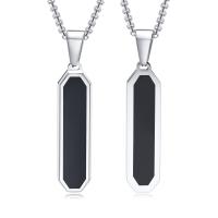 Stainless Steel Jewelry Necklace, 304 Stainless Steel, polished, fashion jewelry & different styles for choice & for man, original color, 10x38mm, Length:Approx 23.62 Inch, Sold By PC