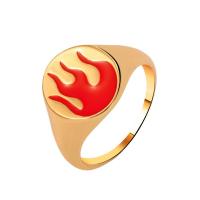 Cink Alloy Finger Ring, zlatna boja pozlaćen, različitih stilova za izbor & za žene & emajl, zlatan, nikal, olovo i kadmij besplatno, Prodano By PC