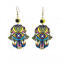 Evil Eye Earrings Acrylic fashion jewelry & for woman 82mm Sold By Pair