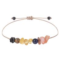 Gemstone Bracelets, with Wax Cord, irregular, handmade, adjustable & for woman, Length:Approx 15-30 cm, Sold By PC