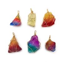 Quartz Gemstone Pendants, irregular, DIY, more colors for choice, aboutuff1a17x41-30x53mm, Sold By PC