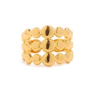 Titanium Steel Finger Ring, Vacuum Ion Plating, fashion jewelry & for woman, golden, 20x15.50mm, Sold By PC