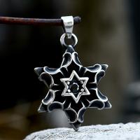 Stainless Steel Pendants, 304 Stainless Steel, Hexagram, vintage & DIY & with rhinestone, more colors for choice, 32.80x48.40mm, Sold By PC