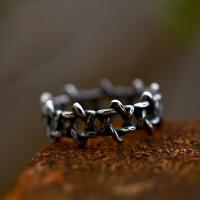 Partículas de acero anillo, pulido, Vintage & diverso tamaño para la opción & para hombre & hueco, tamaño:7-14, Vendido por UD