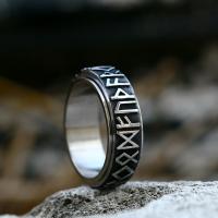 Titanium Steel Finger Ring vintage & rotatable & for man US Ring Sold By PC