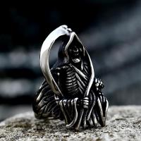 Titanium Steel Finger Ring, polished, vintage & different size for choice & for man, US Ring Size:7-13, Sold By PC